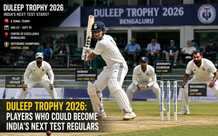 Duleep Trophy 2026 Players Who Could Become India’s Next Test Regulars Duleep Trophy 2026 players competing for a chance to become India's next Test regulars
