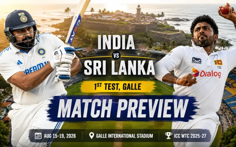 India vs Sri Lanka First Test Preview: Playing XI, Pitch Report and Key Battles India vs Sri Lanka 1st Test 2026 preview featuring playing XI, pitch conditions, and key WTC implications at Galle International Stadium.