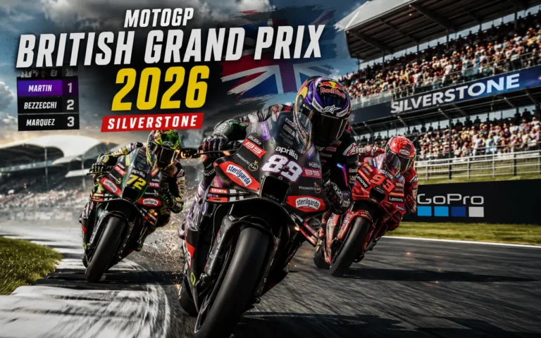 MotoGP British Grand Prix 2026 Race Preview Starting Grid and Championship Battle MotoGP British Grand Prix 2026 starting grid and championship battle at Silverstone